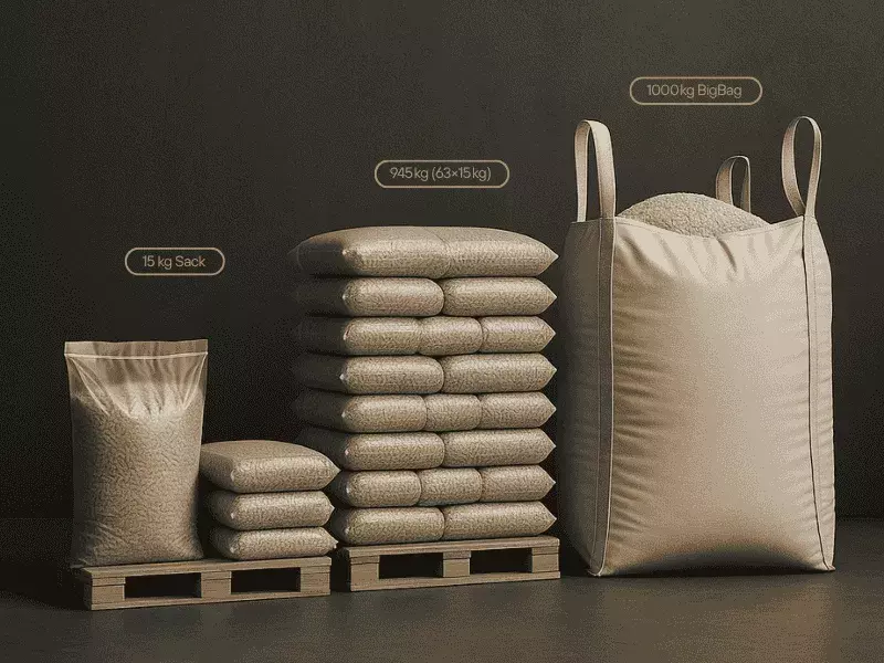 Miscanthus Pellets Einstreu 15 Kg | Einstreu.pro Miscanthus Einstreu Pellets – das passende Verpackungsformat für Sie