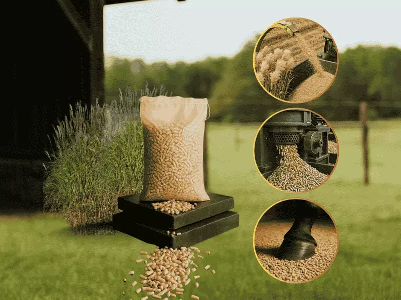 Miscanthus Pellets Einstreu 15 Kg | Einstreu.pro Miscanthus Pellets Einstreu 15 Kg – Bild 4