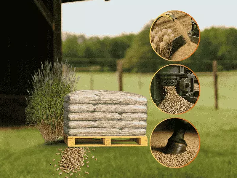 Miscanthus Pellets Einstreu 375 Kg | Einstreu.pro Miscanthus Pellets Einstreu 375 Kg – Bild 2