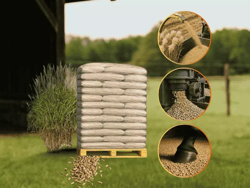 Miscanthus Pellets Einstreu 945 Kg | Einstreu.pro Miscanthus Pellets Einstreu 945 Kg – Bild 7