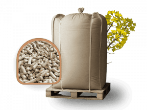 Rapsstroh Pellets 1000 Kg 8 mm BigBag 1 Palette 2 Rabbat
