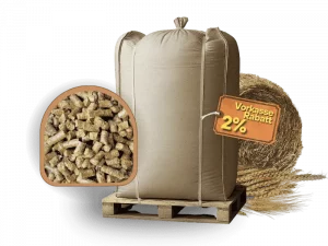Stroh Pellets 1000 Kg 8 mm BigBag 1 Palette 2 Rabbat