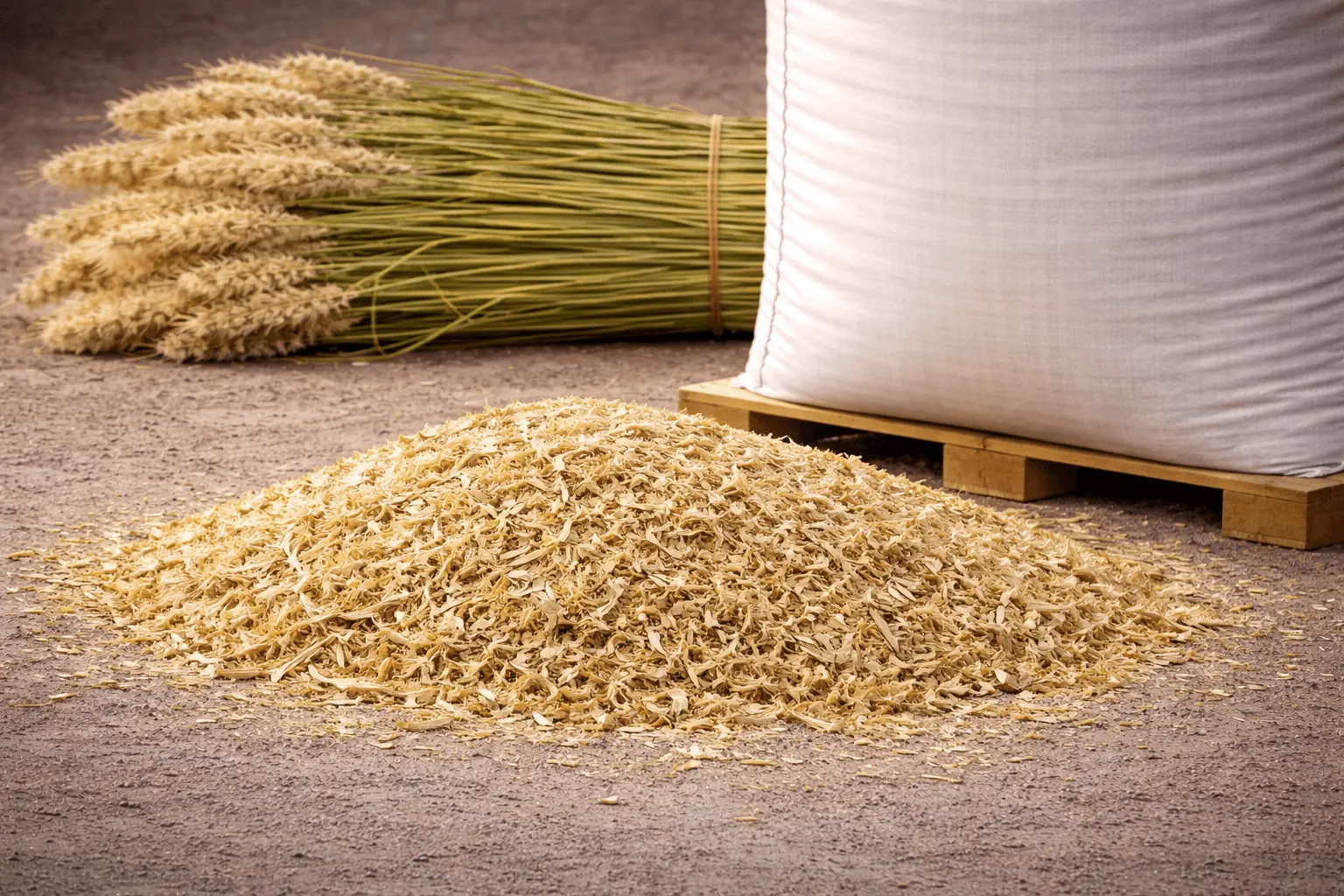 Miscanthus-Häcksel im BigBag