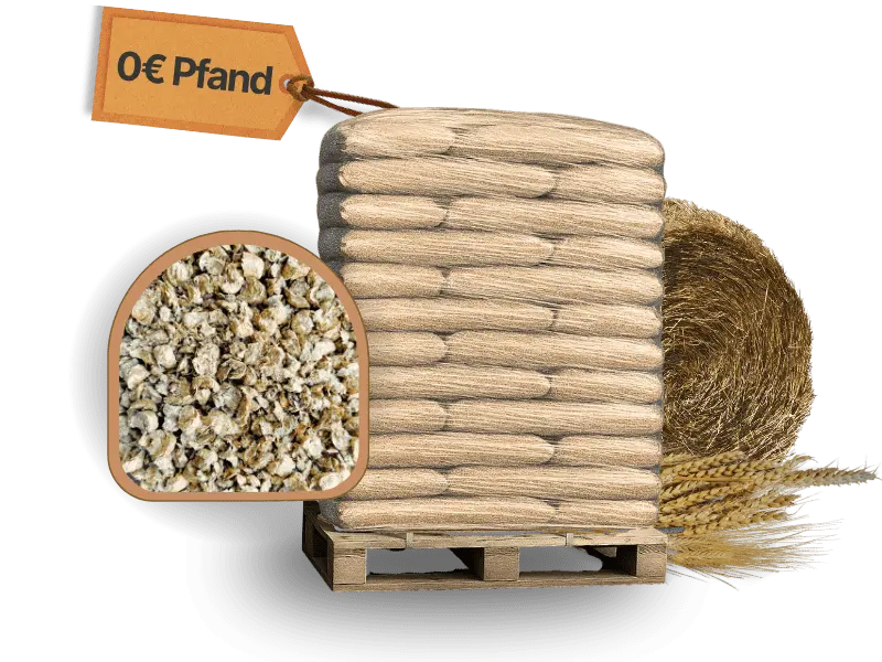 Weizenstroh-Granulat 975 Kg